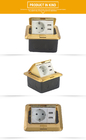 16A Brass Golden Floor Outlet Box Usb Pop Up CE Electrical Sockets