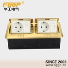 Ground 15A Floor Power Socket Outlet Box Zinc Alloy Electrical 2 Network