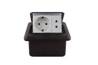 Home Waterproof Floor Outlet Box Cat6 Network 16A Power Socket Slow Pop Up