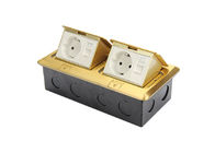 Brass Alloy Double Floor Socket 2 Gang Socket Outlet With Quick Connect