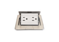 3.4A 5V Output USB Dual Charger Pop Up Floor Outlet Stainless Steel UL / CUL Listed