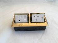UK Style Pop Up Double Floor Socket Telephon And Rj45 Network Power Outlet