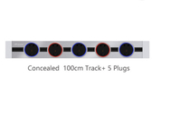 16A Aluminum Wall Power Track Socket Movable Modular Power Rail Plug System