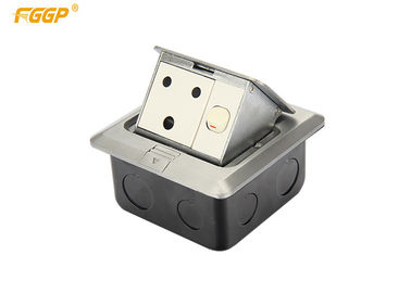 16A 250V Standard Silver Top Cover Switched Floor Socket Box For Living Room
