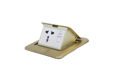 Pop - Up RJ45 Floor Socket With Universal Power Outlet For Computer Room