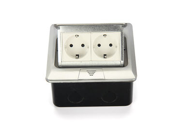 Double Positions Germany Standard Socket Pop Up Floor Outlet 132*132*65mm Junction Box