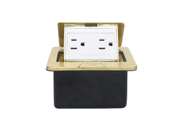 Residential Double Floor Socket With White 15A 125V Decora Tamper Receptacle
