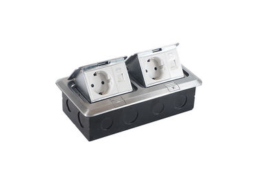 Double Twin Slow Pop Up Floor Outlet  With International Standard Sockets