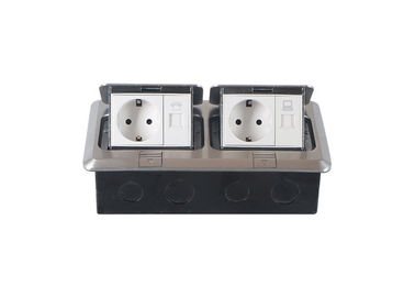 Motorized Polished Pop Up Floor Outlet Double Socket Floor Box CE Passed