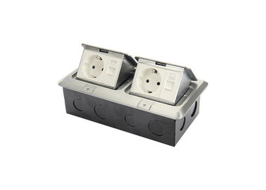 Double Twin Slow Pop Up Floor Outlet  With International Standard Sockets