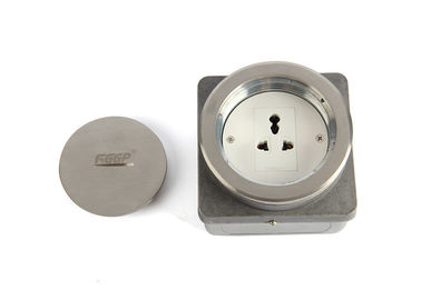 Stainless Steel Round Floor Socket Floor Mounted Electrical Outlet Boxes
