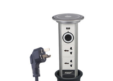 Easy Installation Pop Up Countertop Receptacle Flame - Resisting With Bluetooth Audio