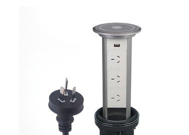 3 x AU Sockets Pop Up Counter Outlet , Kitchen Counter Automatic Pop Up Socket