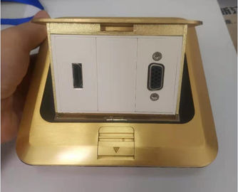 Brass Copper Fggp Golden RJ45 Floor Socket Hdmi Vga Data Floor Electrical Outlet
