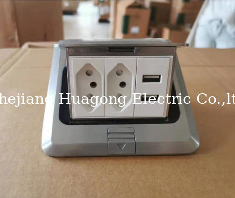 CCC Electrical 3 Pin Floor Socket Residential Square Pop Up Outlet
